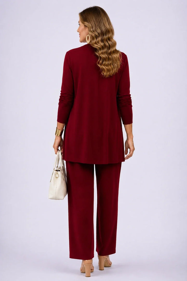 Holly | Burgundy Floral Three-Piece Set