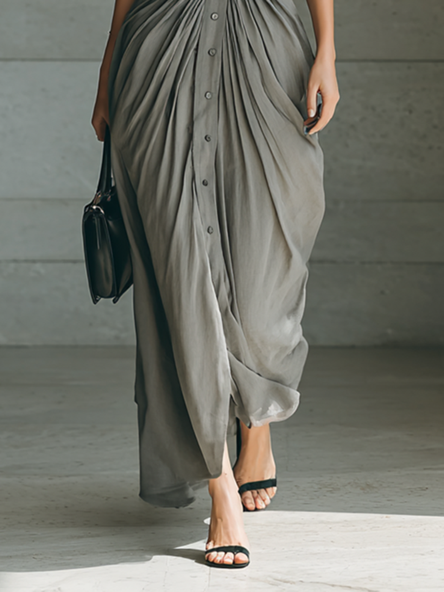 Zephyrine | Long Pleated Dress