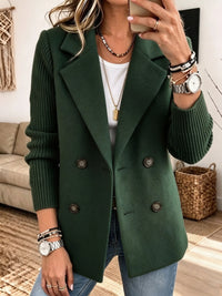 Carla | Elegant Blazer with Knitted Sleeves