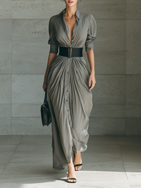 Zephyrine | Long Pleated Dress