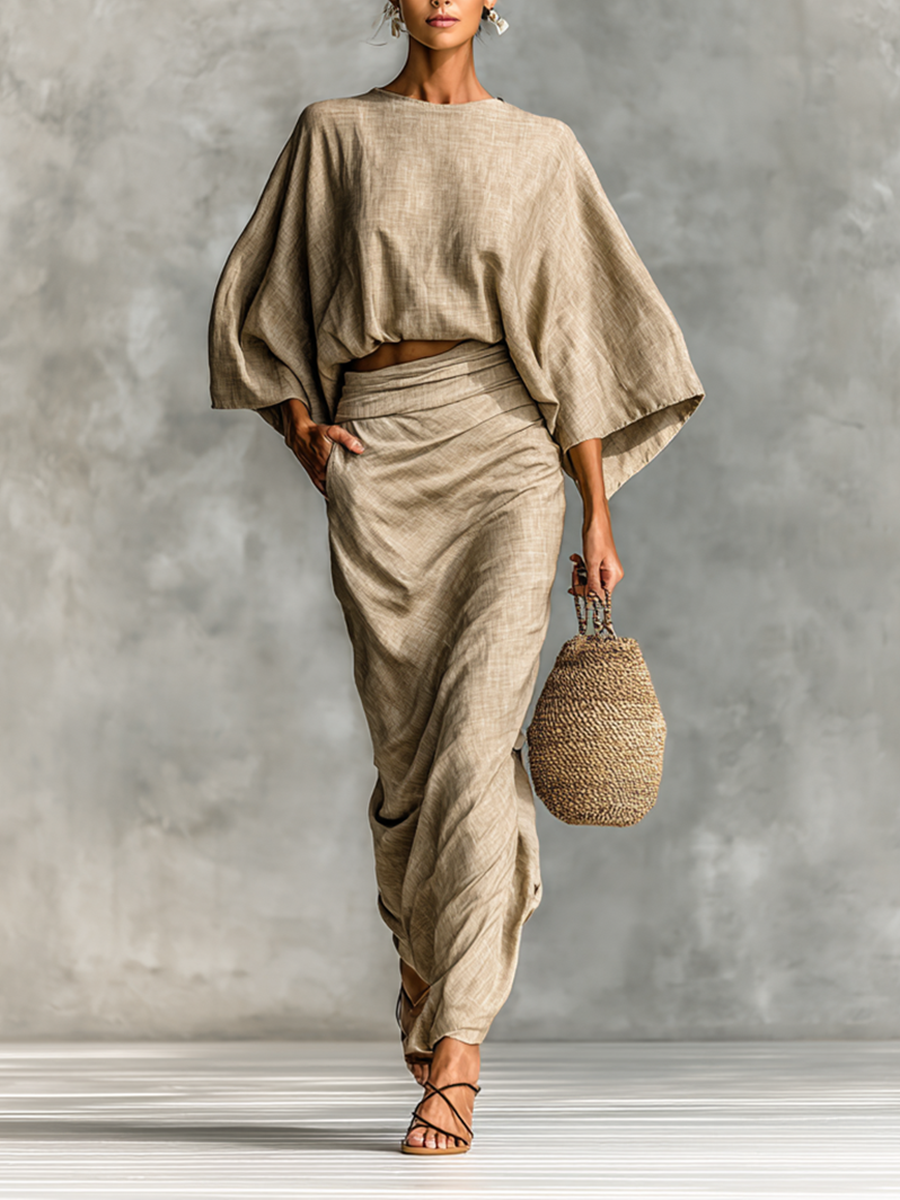 Paule | Long-Sleeve Skirt Set
