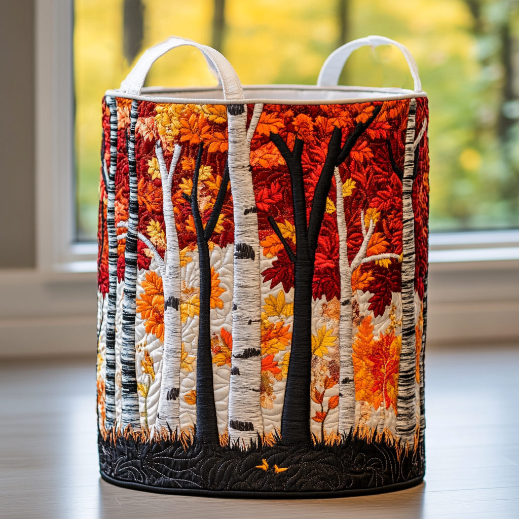 Olwen™ | Forest Quilted Laundry Basket
