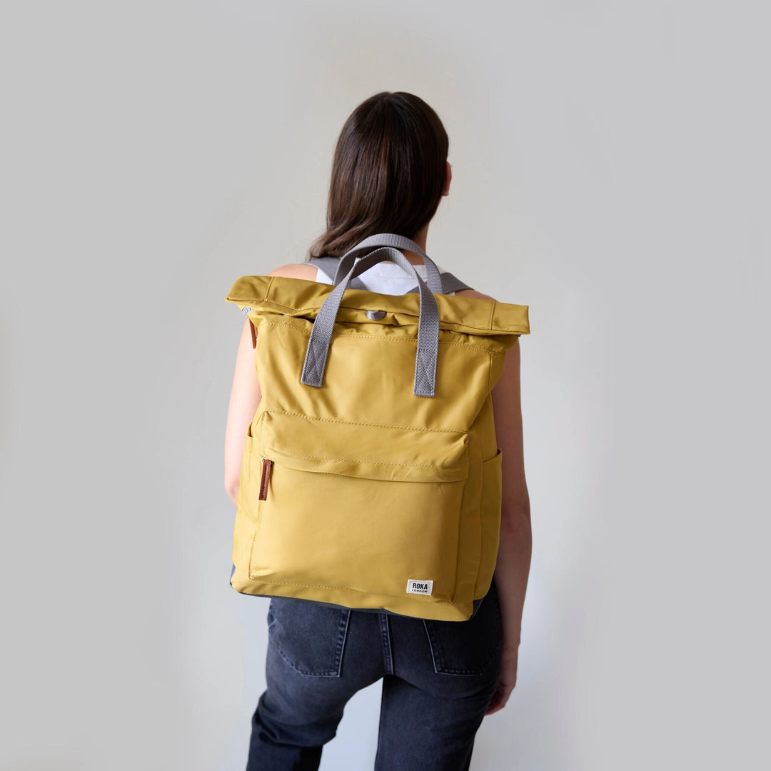 Canfield Roll Top Backpack in Black