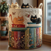 Ilene™ | Cat Parade Quilted Laundry Basket