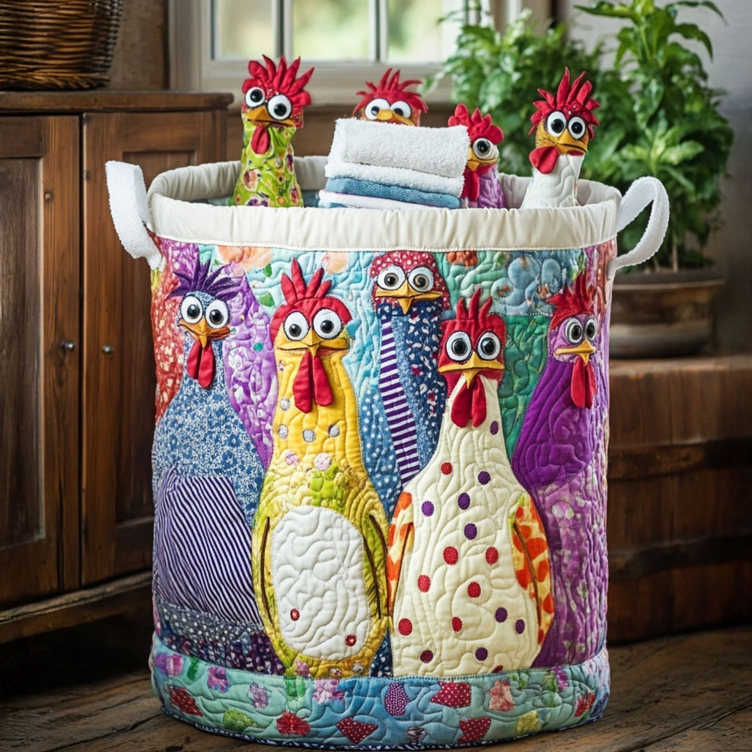 Loveday™ | Cluck Couture Quilted Laundry Basket
