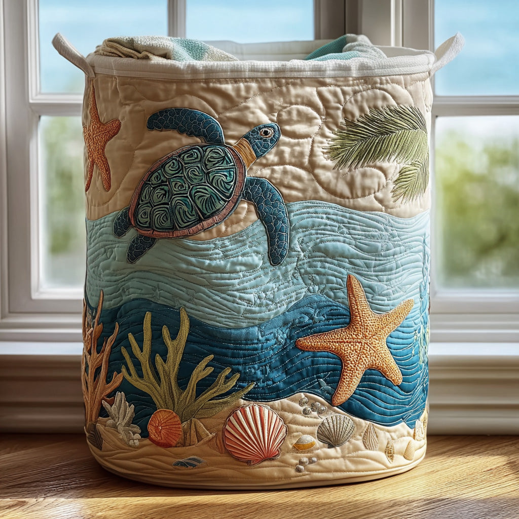 Honour™ | Coastal Harmony Quilted Laundry Basket