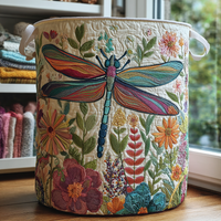 Malvina™ | Dragonfly Garden Quilted Laundry Basket