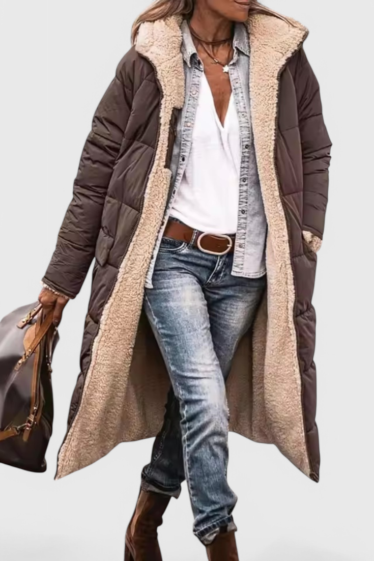 Meredith | Cosy Longline Hooded Coat