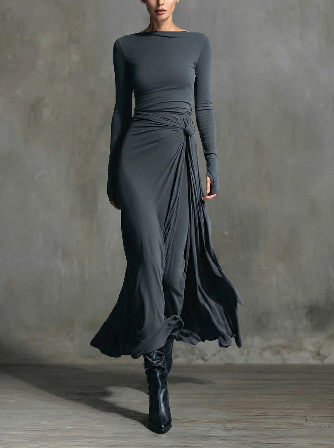 Naomie | Maxi Dress with Side Bow