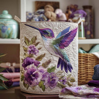 Lysbeth™ | Hummingbird in Bloom Quilted Laundry Basket
