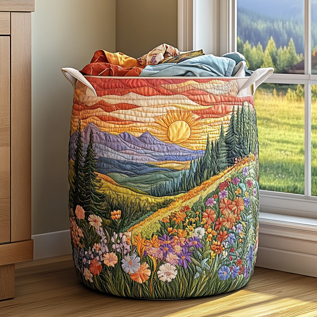 Lettice™ | Morning Glory Quilted Laundry Basket