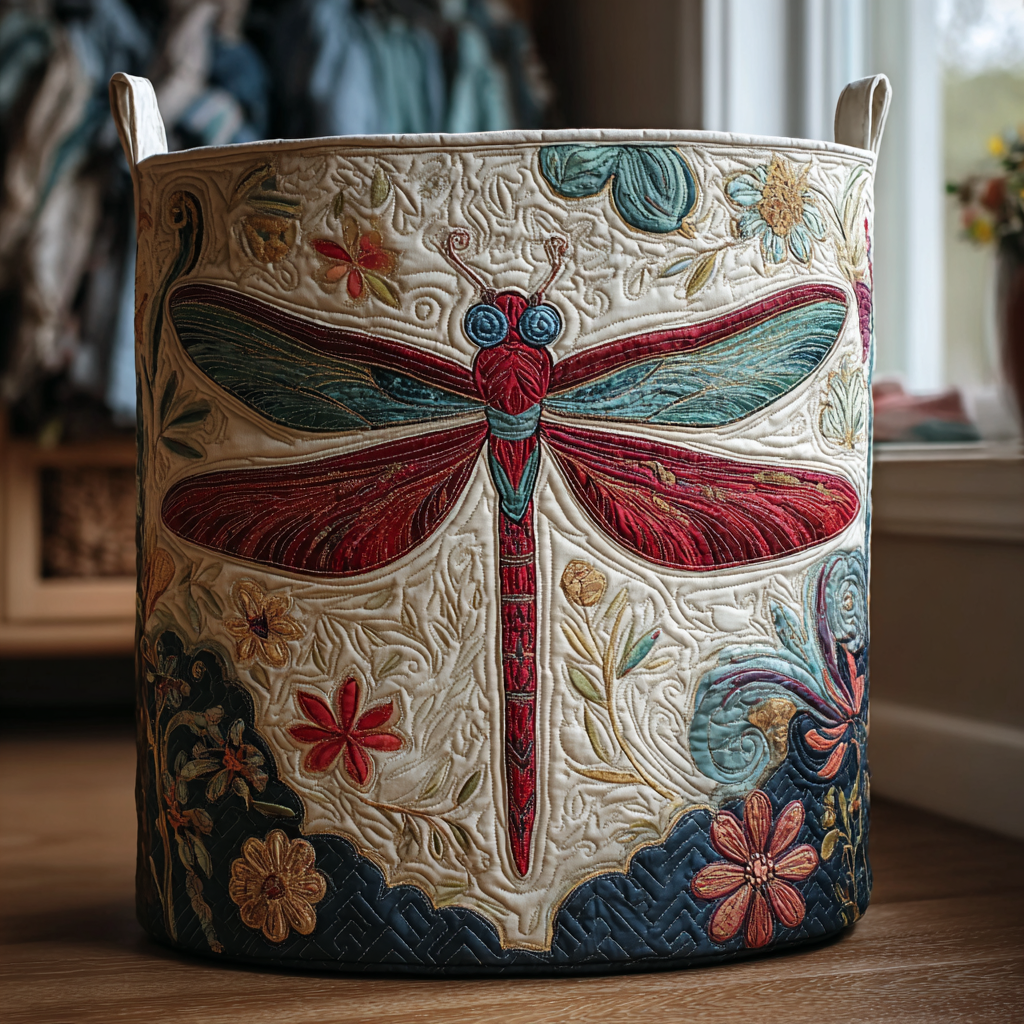 Ondine™ | Pure Dragonfly Quilted Laundry Basket