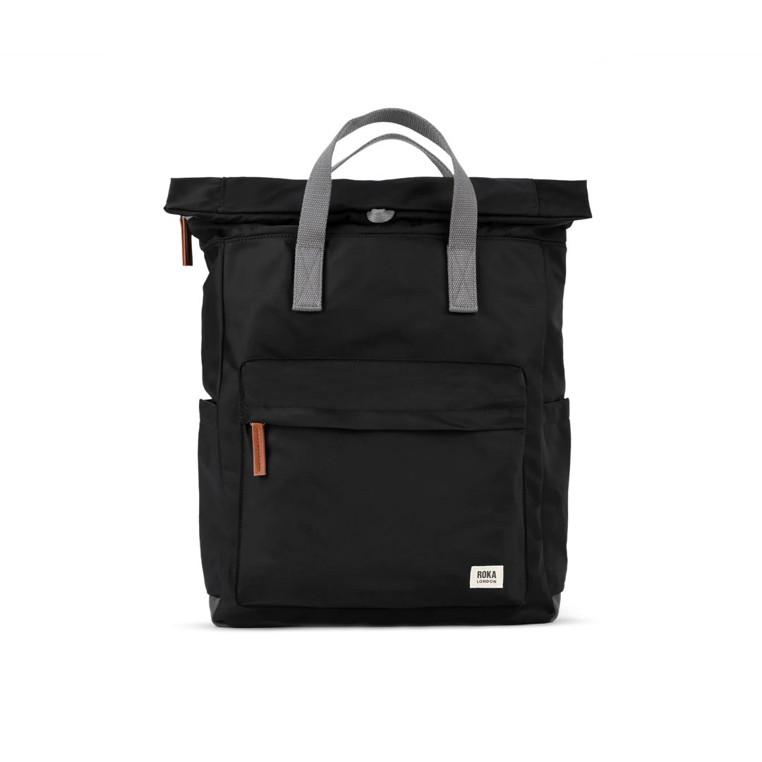Canfield Roll Top Backpack in Black