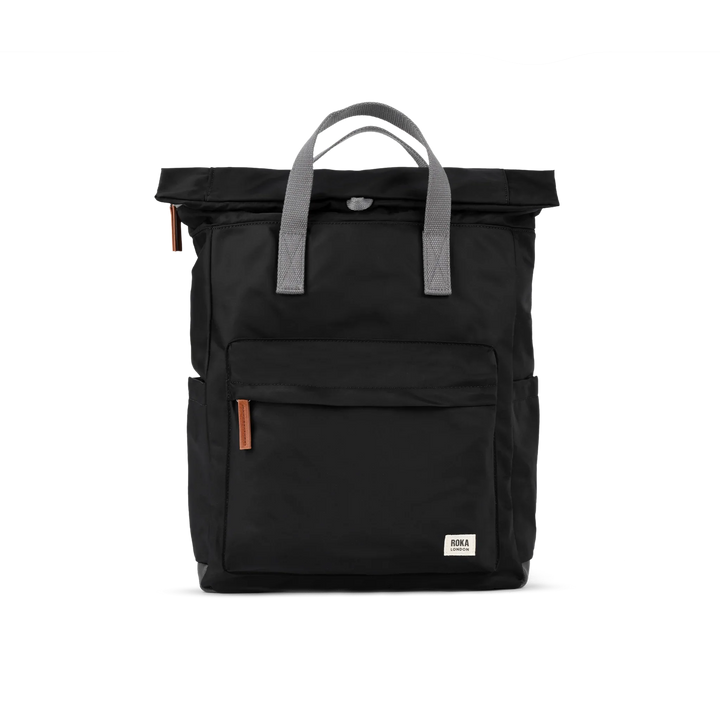Canfield Roll Top Backpack in Black