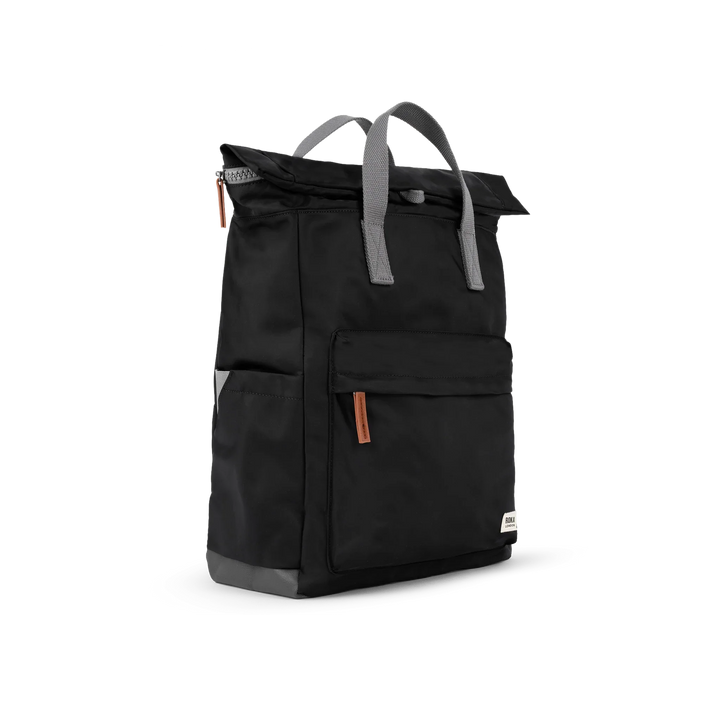 Canfield Roll Top Backpack in Black