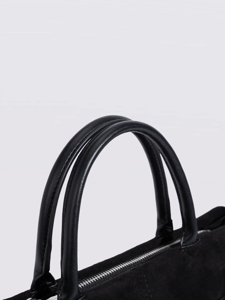 Suede Shopper with Adjustable Strap