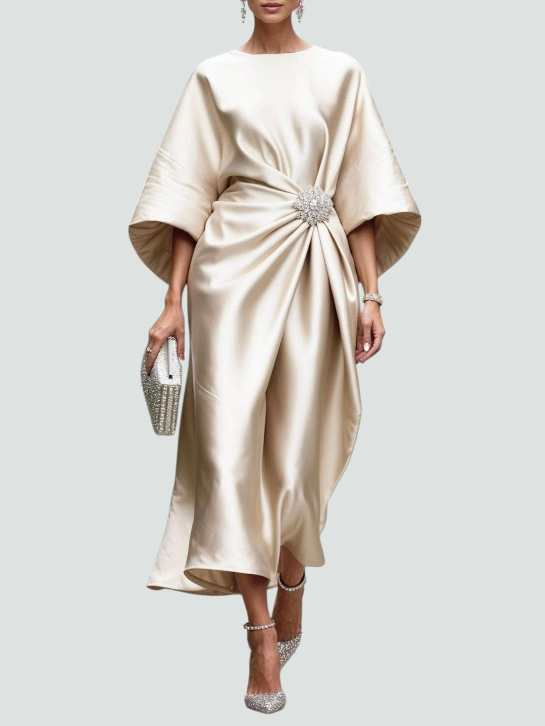 Elegant Flowing Evening Maxi Dress