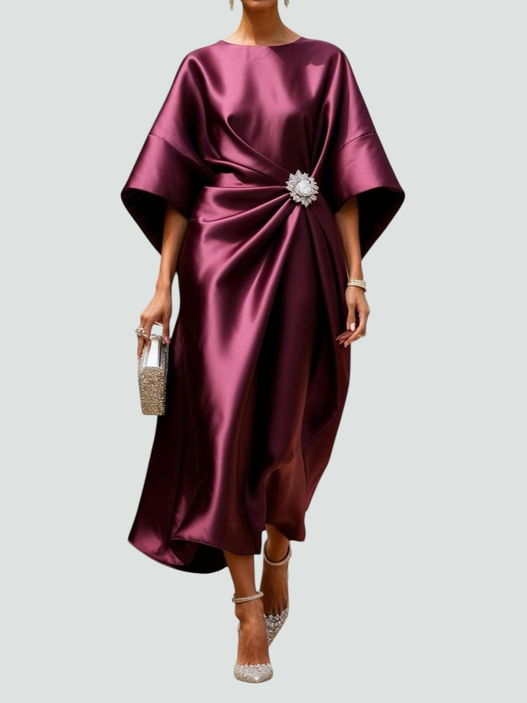 Elegant Flowing Evening Maxi Dress