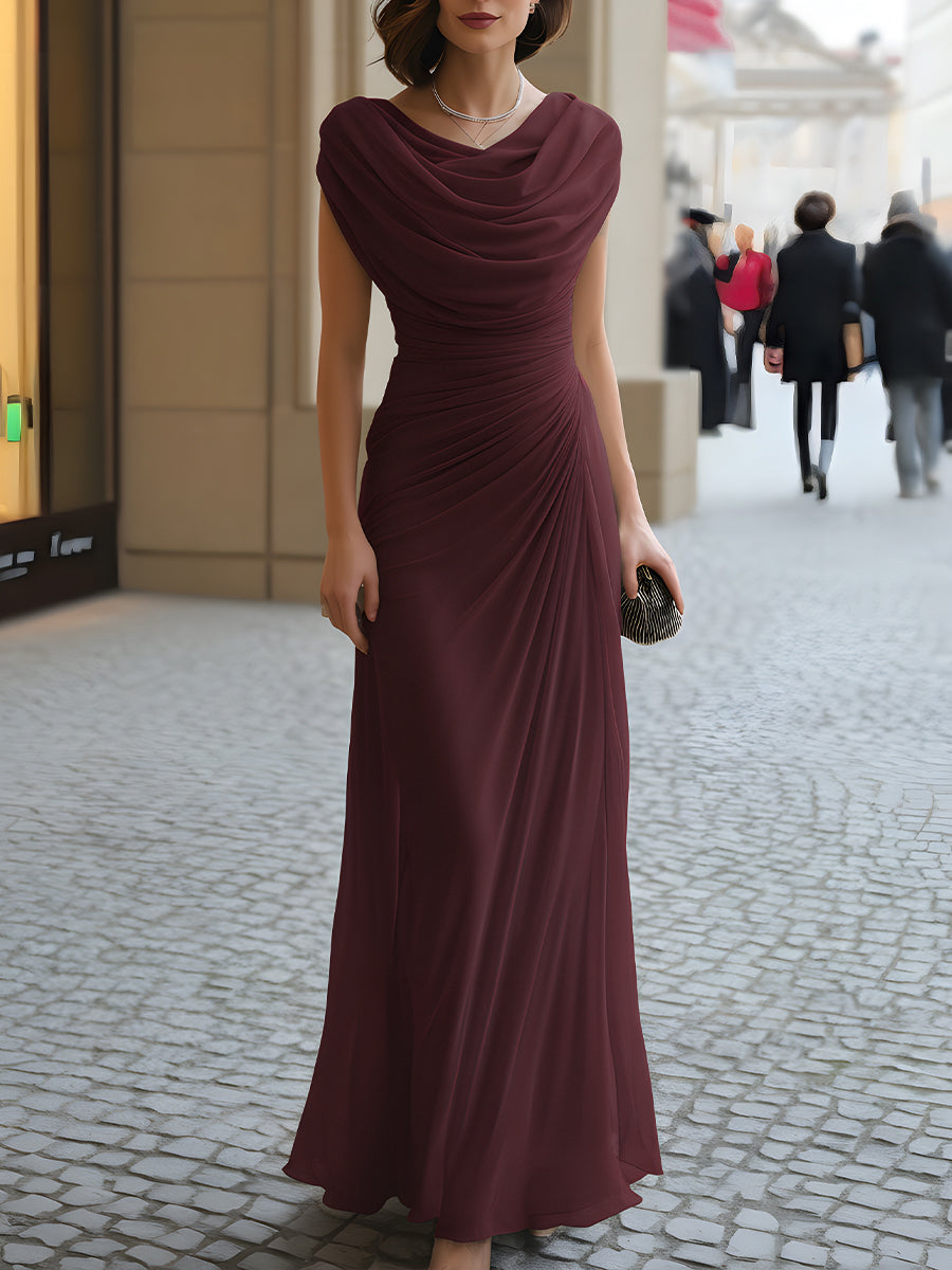 Elegant Draped Maxi Dress