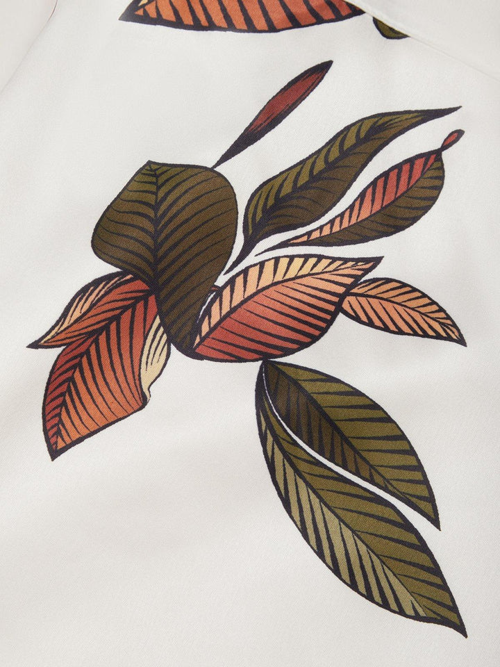 Elegant Botanical Wrap Dress