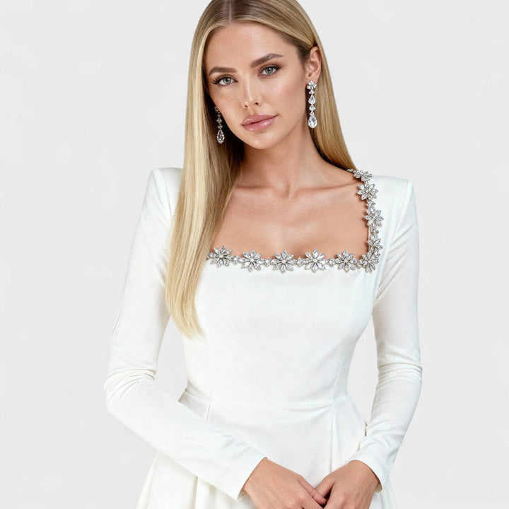 Elegant Glitter Evening Maxi Dress