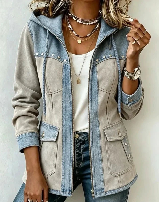 DELACROIX | Véronique Two-Material Hooded Jacket