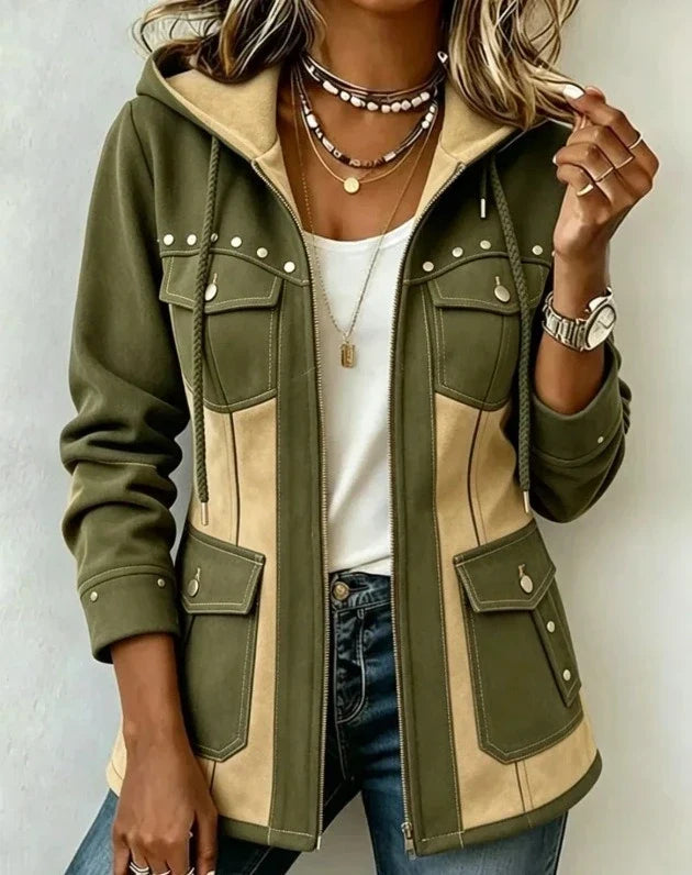 DELACROIX | Véronique Two-Material Hooded Jacket