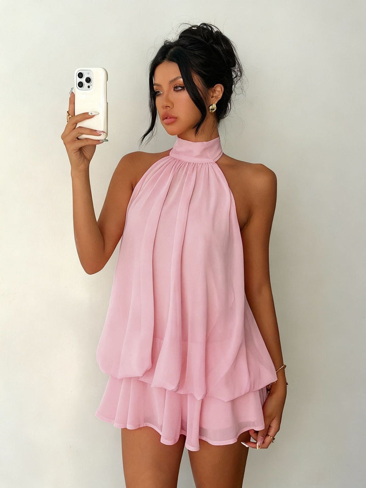 Plume | Mini Dress Lightweight and Flowing with Overlays