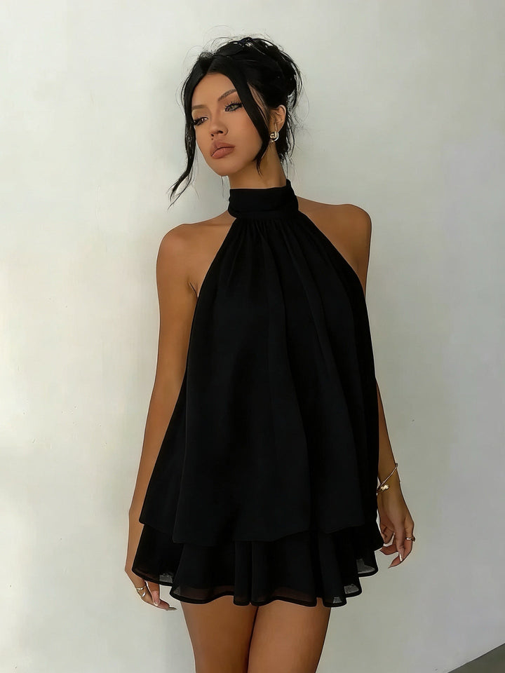 Plume | Mini Dress Lightweight and Flowing with Overlays