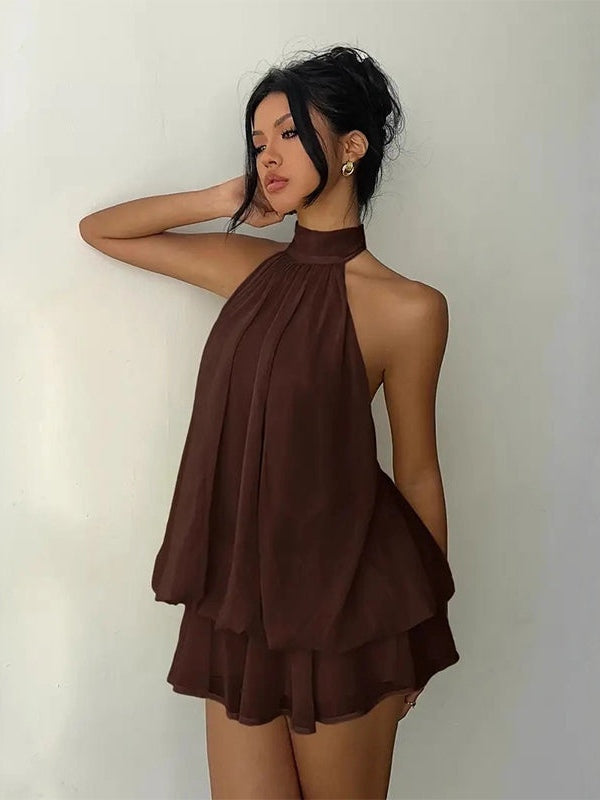 Plume | Mini Dress Lightweight and Flowing with Overlays