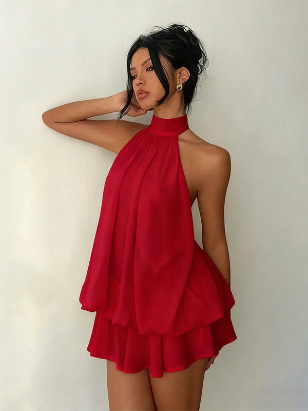 Plume | Mini Dress Lightweight and Flowing with Overlays
