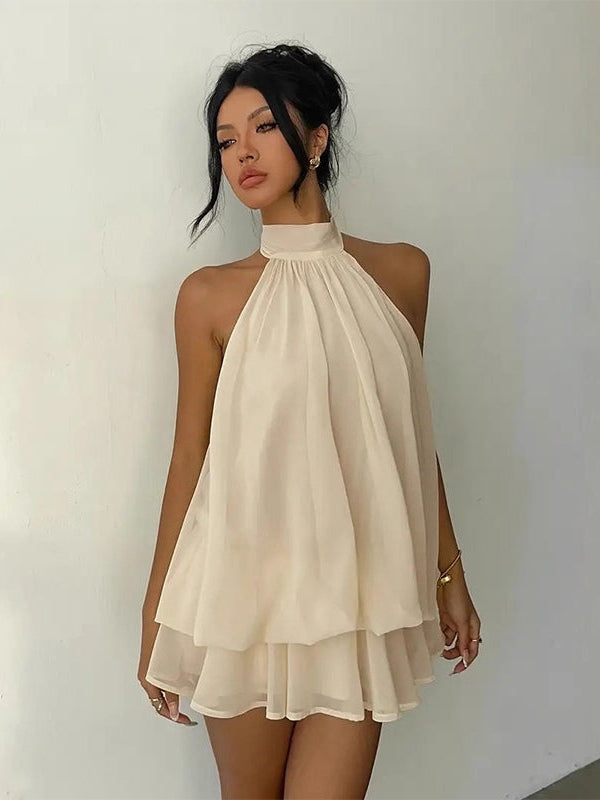 Plume | Mini Dress Lightweight and Flowing with Overlays