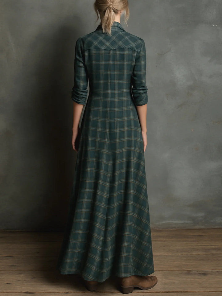 Valentine | Long Plaid Dress