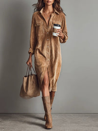 Estelle | Corduroy Midi Dress