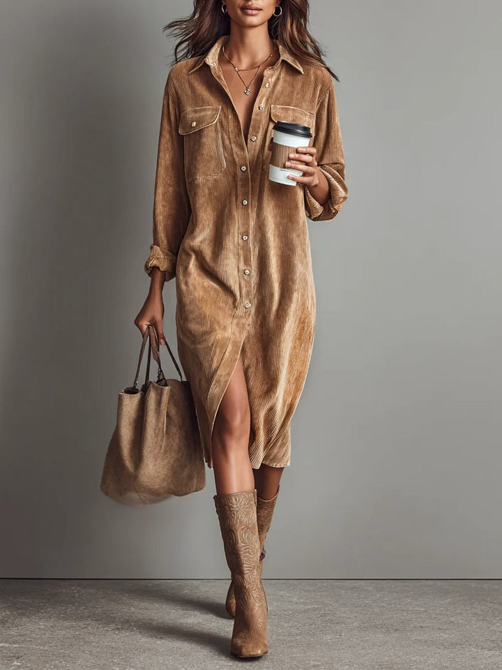 Estelle | Corduroy Midi Dress