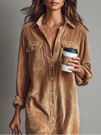 Estelle | Corduroy Midi Dress