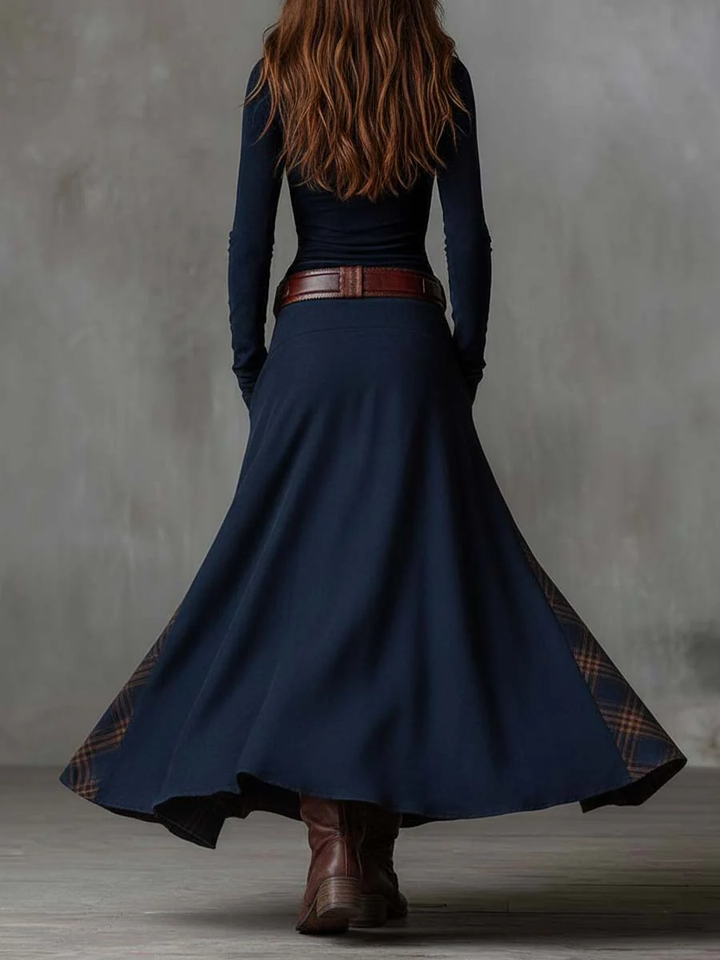 Élise | Maxi Suede Dress with Belt