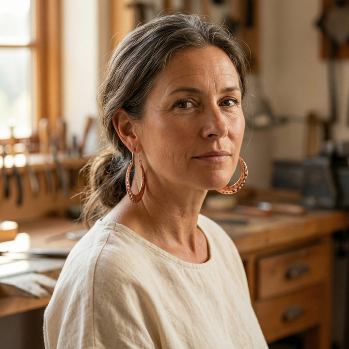 Amelia's Ember Copper Earrings