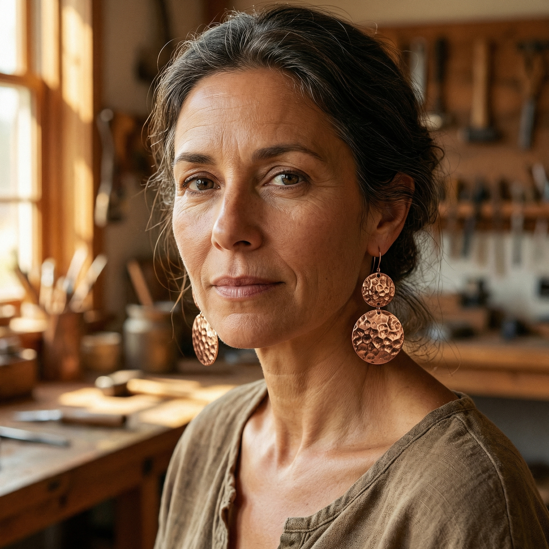 Amelia's Solstice Copper Earrings
