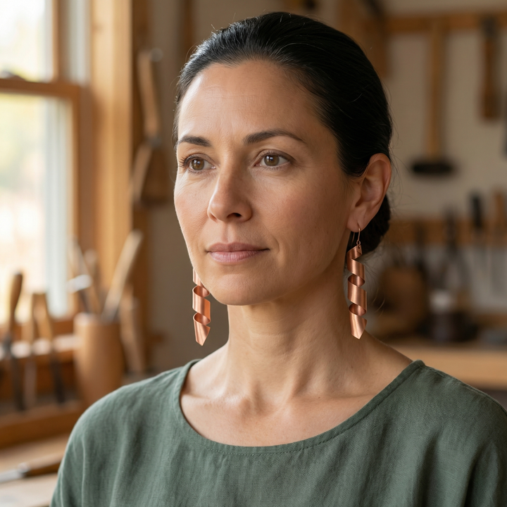 Amelia's Dusk Copper Earrings
