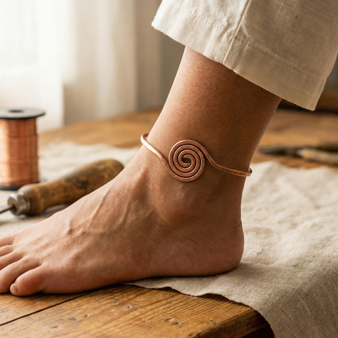 Amelia's Coil Copper Anklet