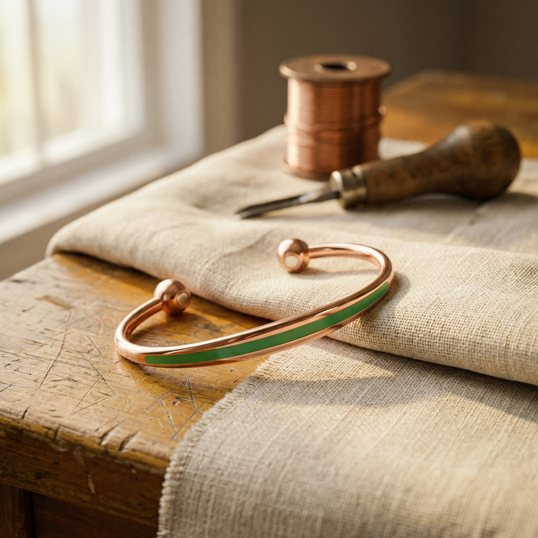 Amelia's Jade Copper Bracelet