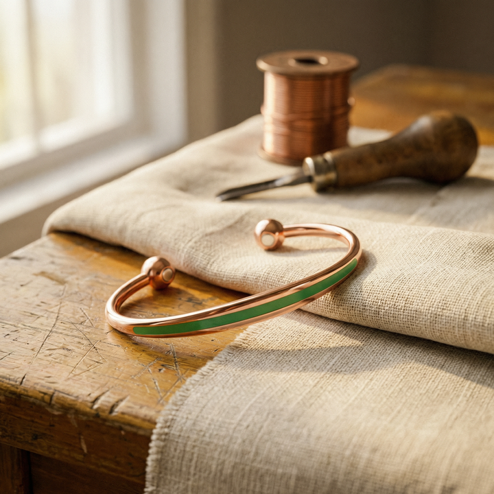 Amelia's Jade Copper Bracelet