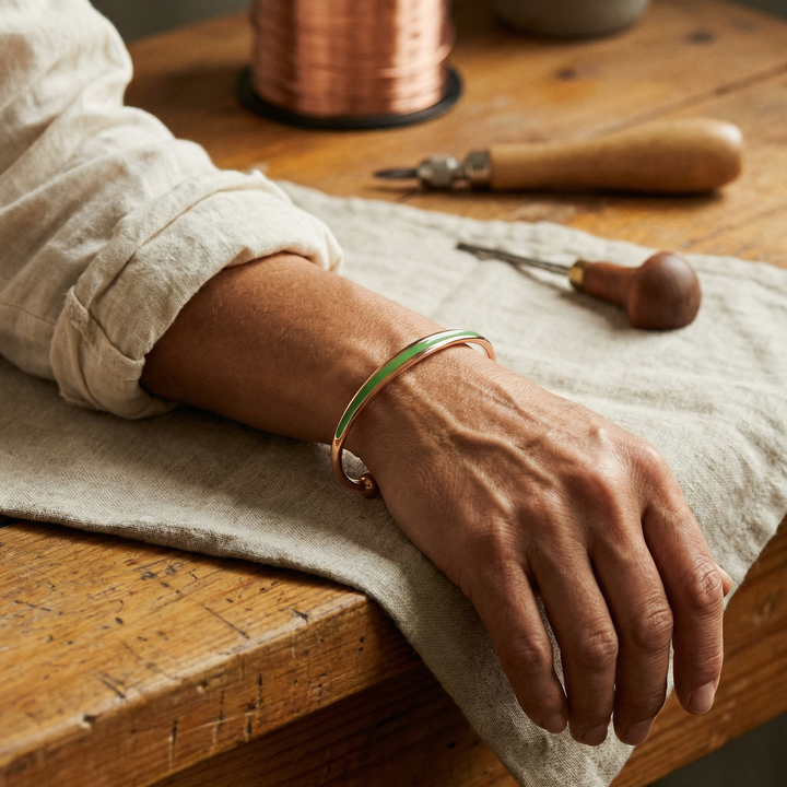 Amelia's Jade Copper Bracelet