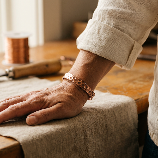 Amelia's Furrow Copper Bracelet
