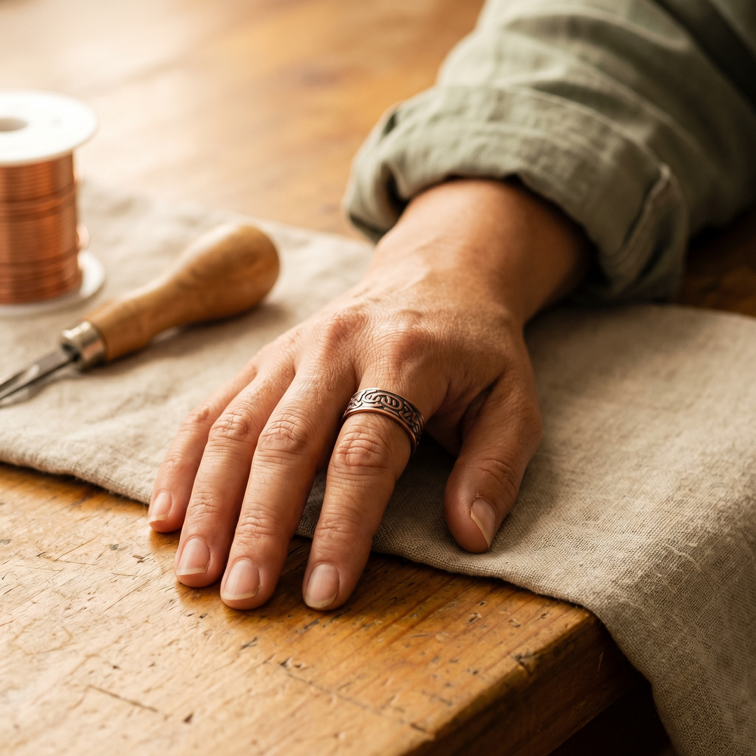 Amelia's Burr Copper Ring