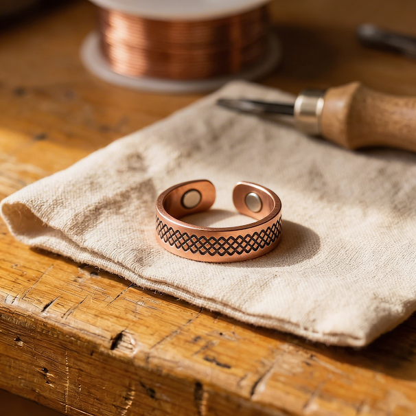 Amelia's Grid Copper Ring