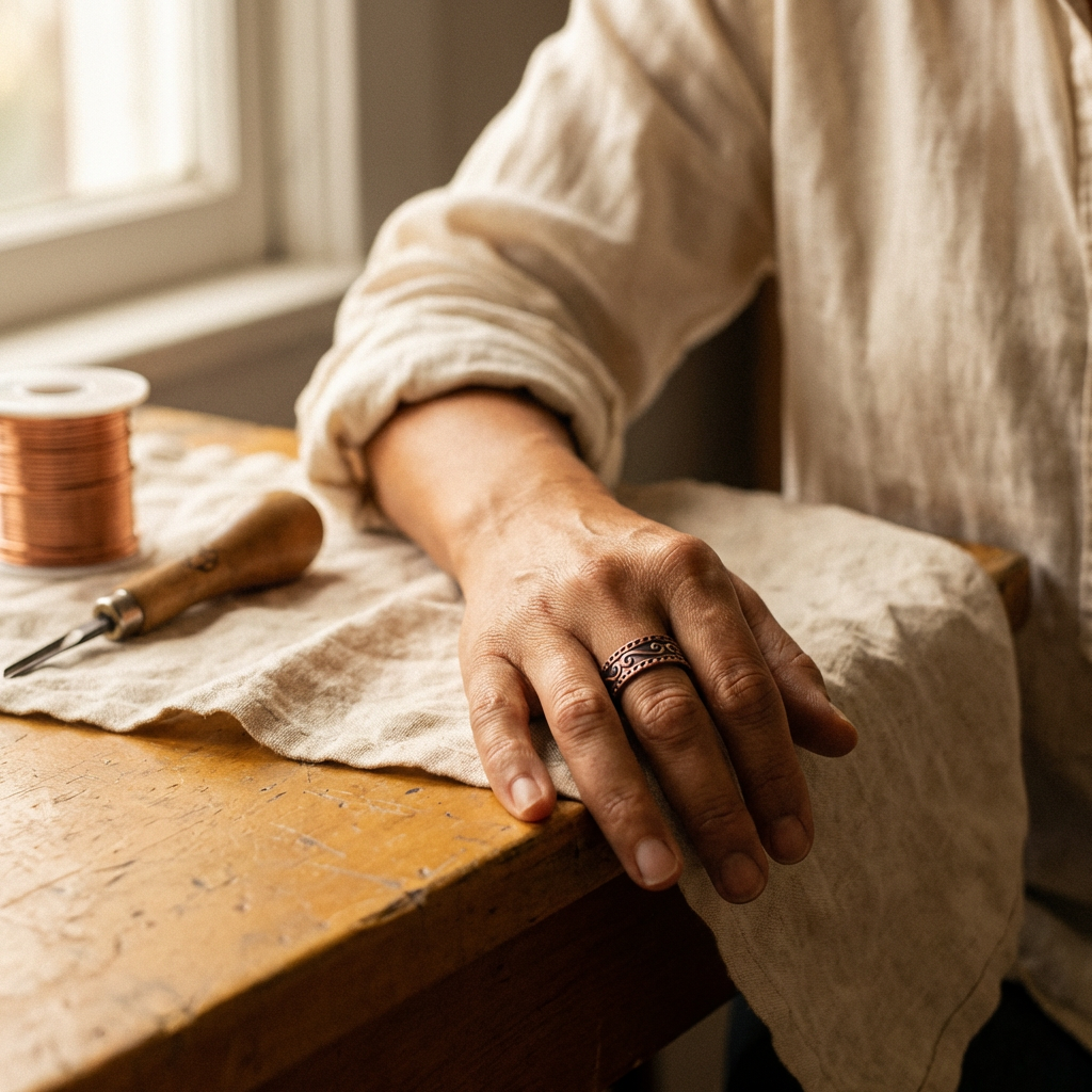 Amelia's Fern Copper Ring