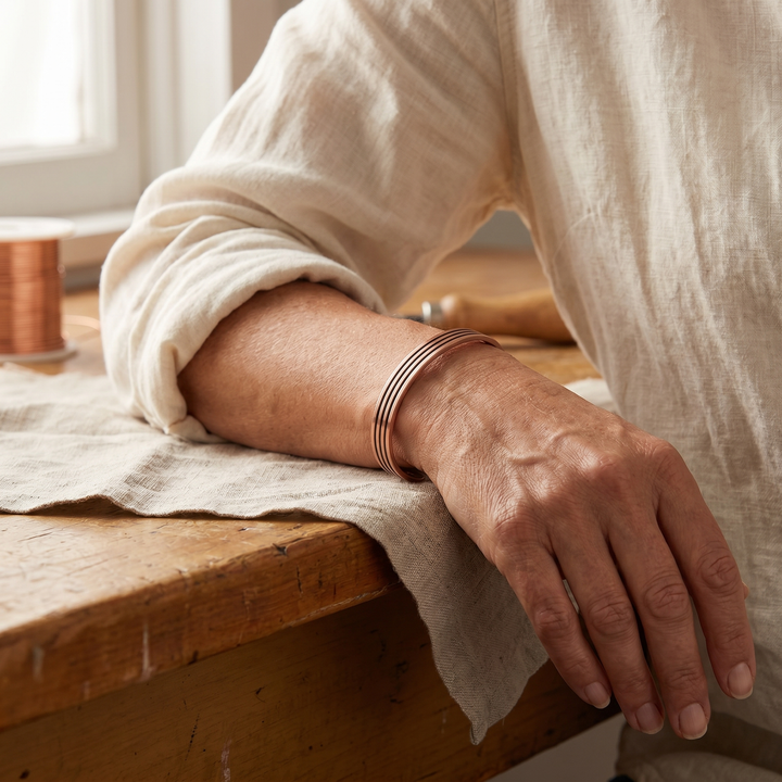 Amelia's Sage Copper Bracelet