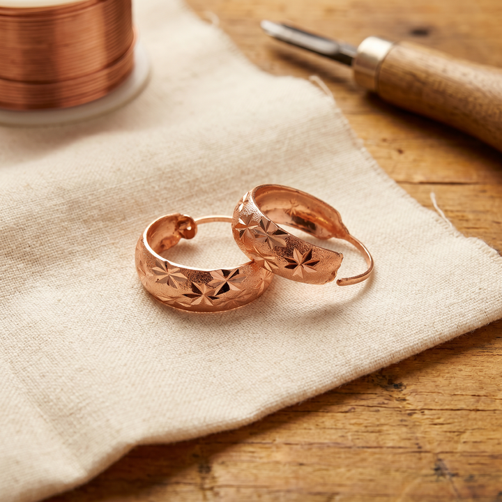 Amelia's Dew Copper Earrings